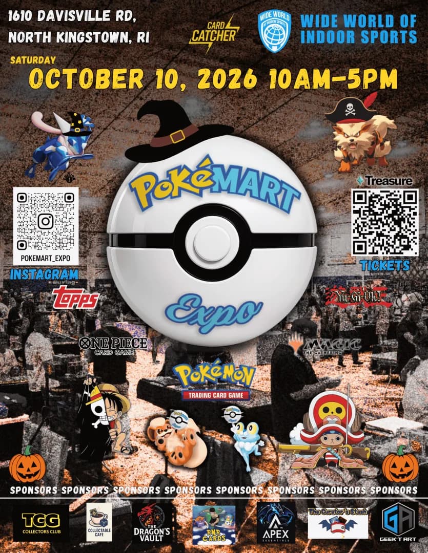 Pokemart Expo event poster — North Kingstown, RI