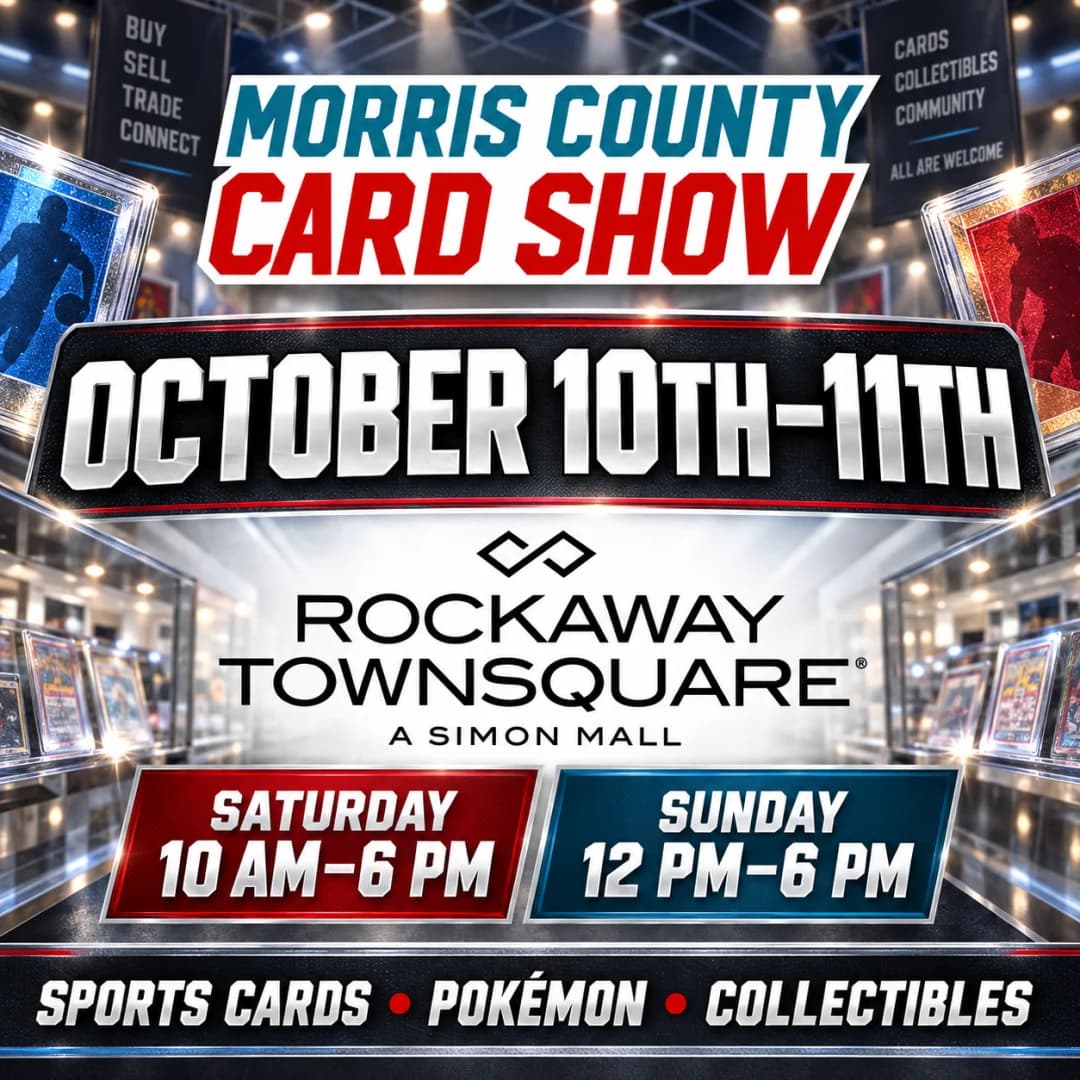 Morris County Card Show event poster — Rockaway, NJ