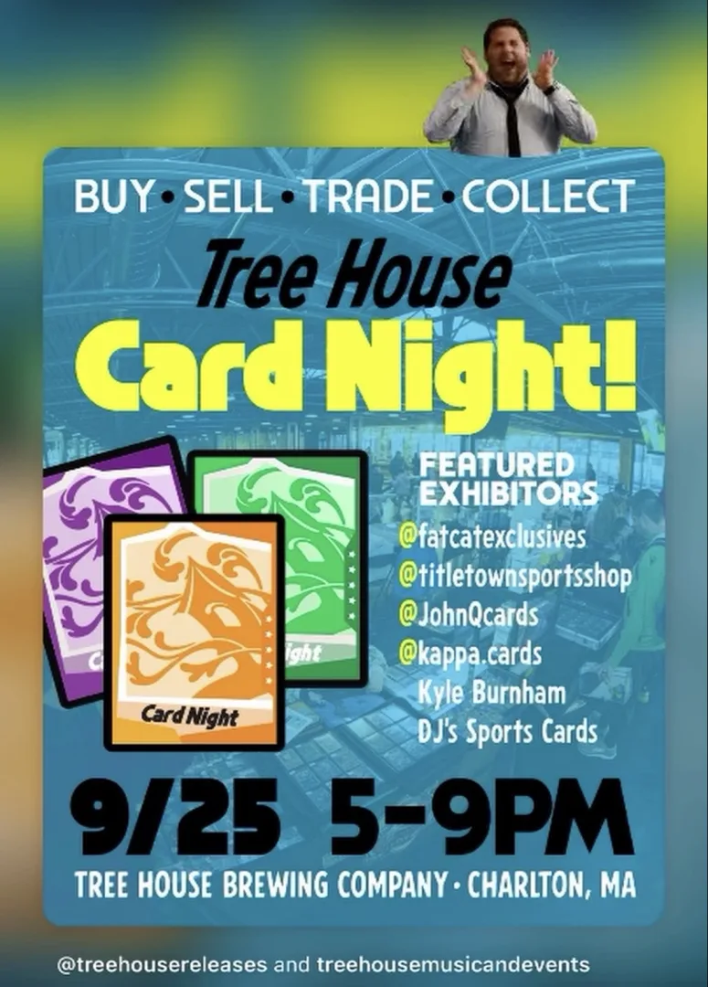 Tree House Card Night event poster — Charlton, MA