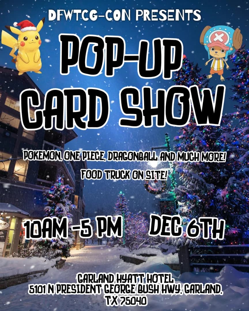 DFW TCG-Con Pop Up event poster — Garland, TX