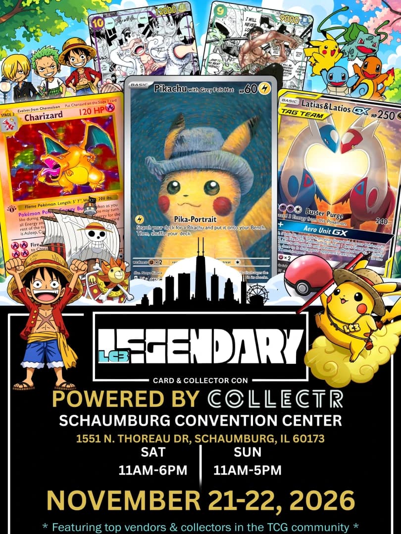 LC3 Legendary Card & Collector Con — Schaumburg event poster — Schaumburg, IL