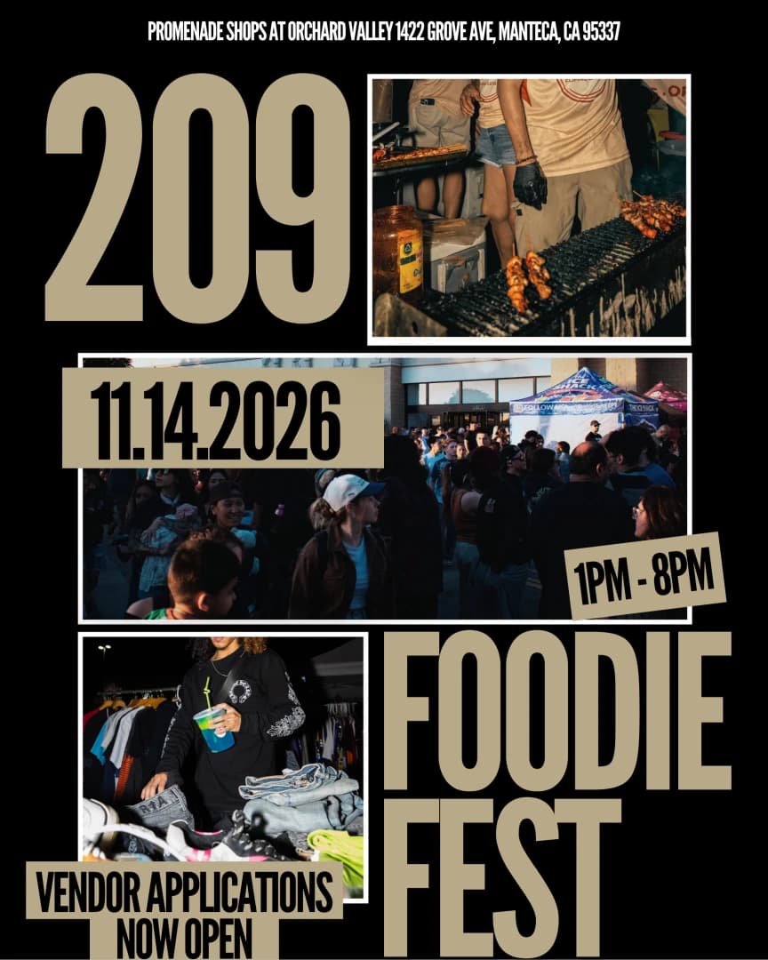 209 Foodie Fest event poster — Manteca, CA