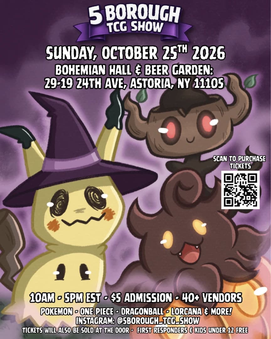 5 Borough TCG Show event poster — Queens, NY