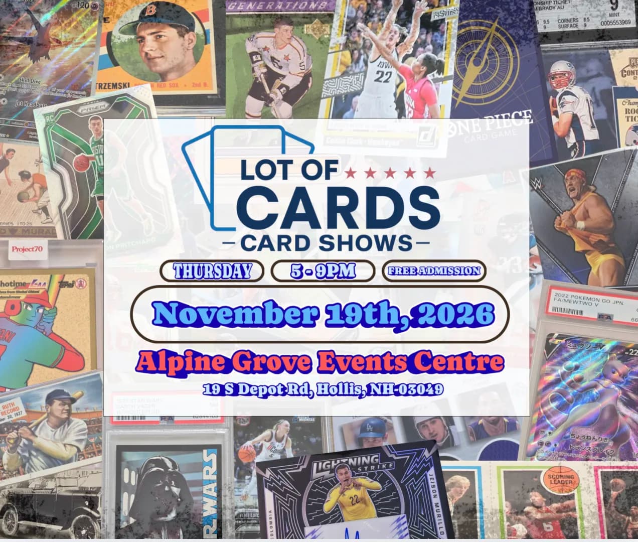 Lot of Cards' Thursday Night Show event poster — Hollis, NH
