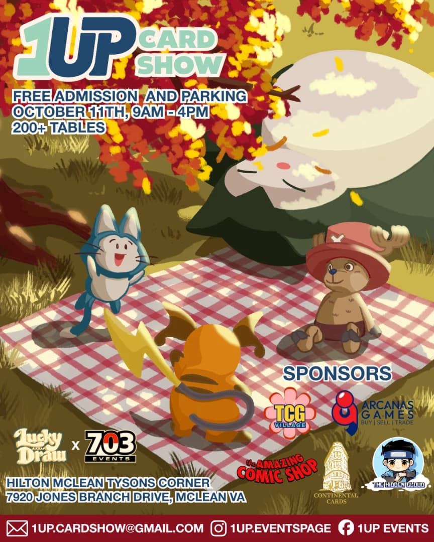 1UP Card Show | LuckyDraw x 703 Events poster