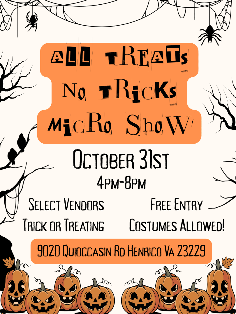Pirate Dog’s All Treats No Tricks Micro Card Show event poster — Richmond, VA