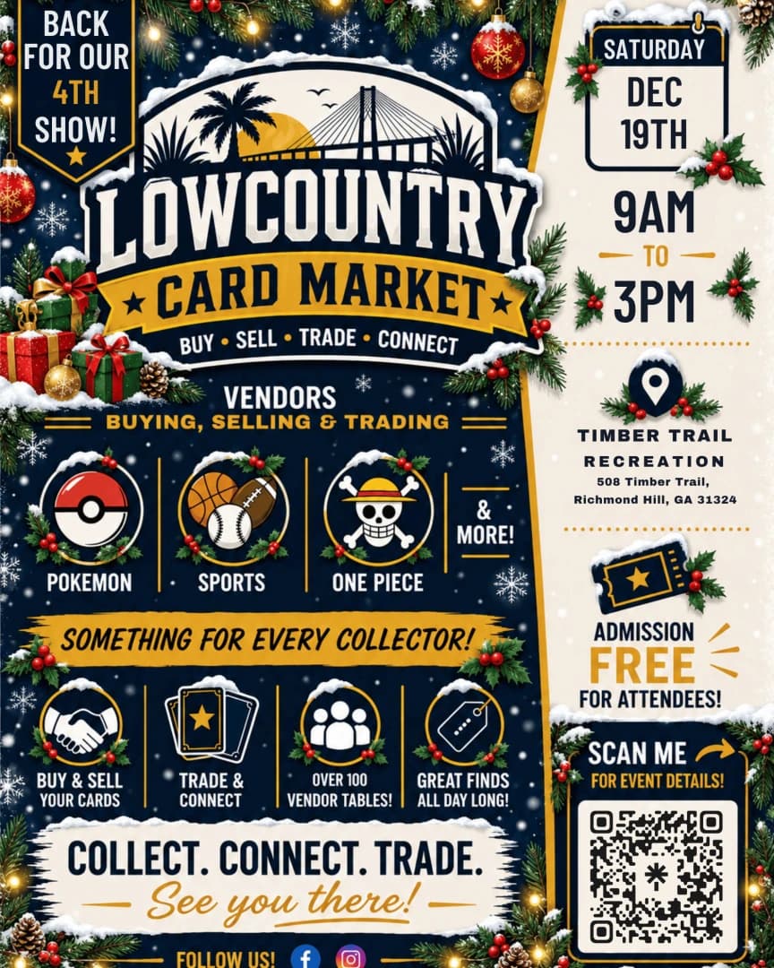 LowCountry Card Market | December 19th event poster — Richmond Hill, GA