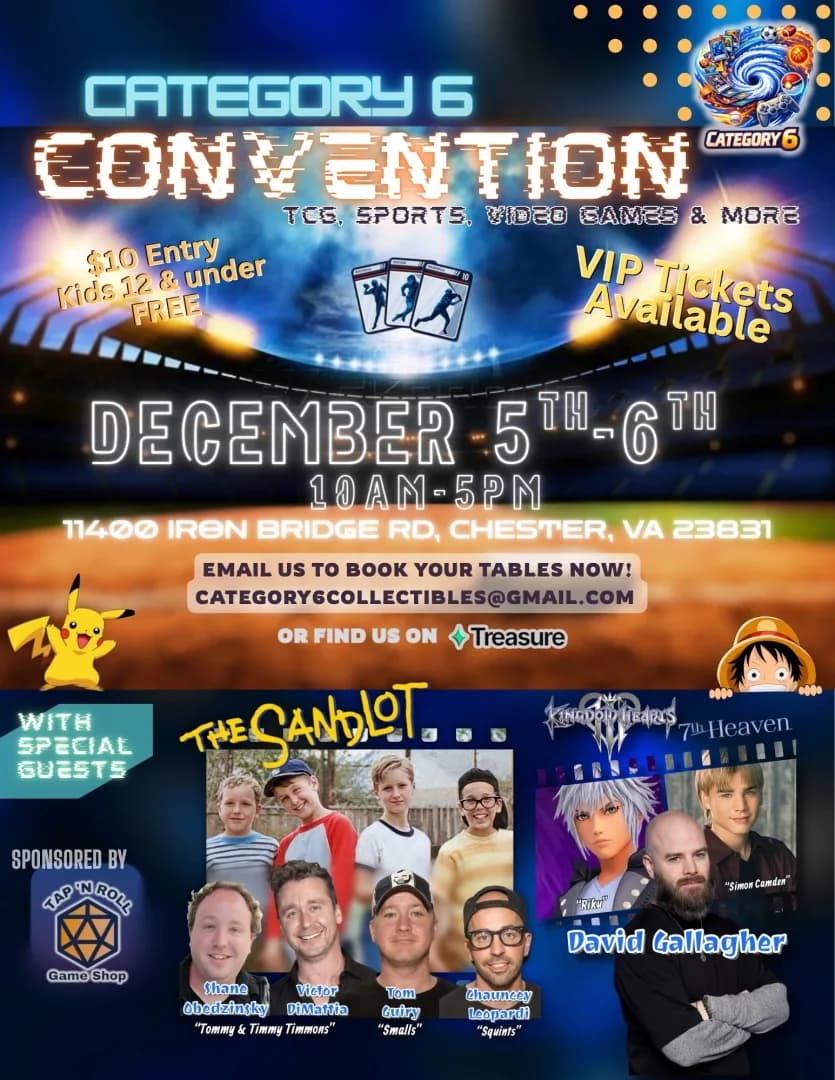 Category 6 Convention event poster — Chester, VA