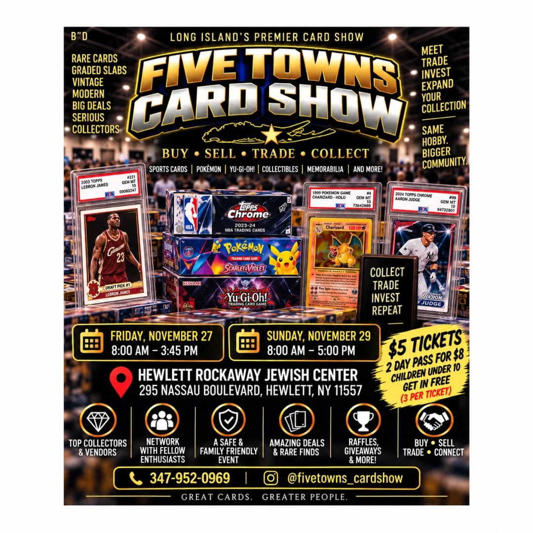 Five towns card show  poster