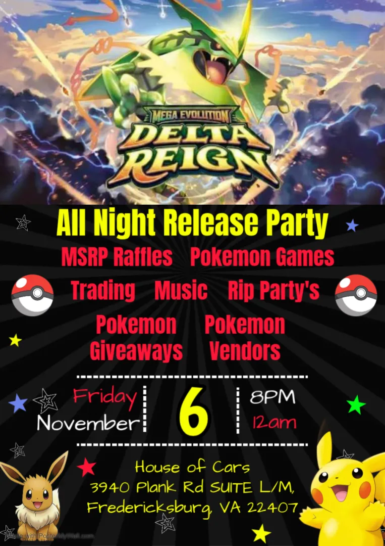 Delta Reign Release Party event poster — Fredericksburg, VA