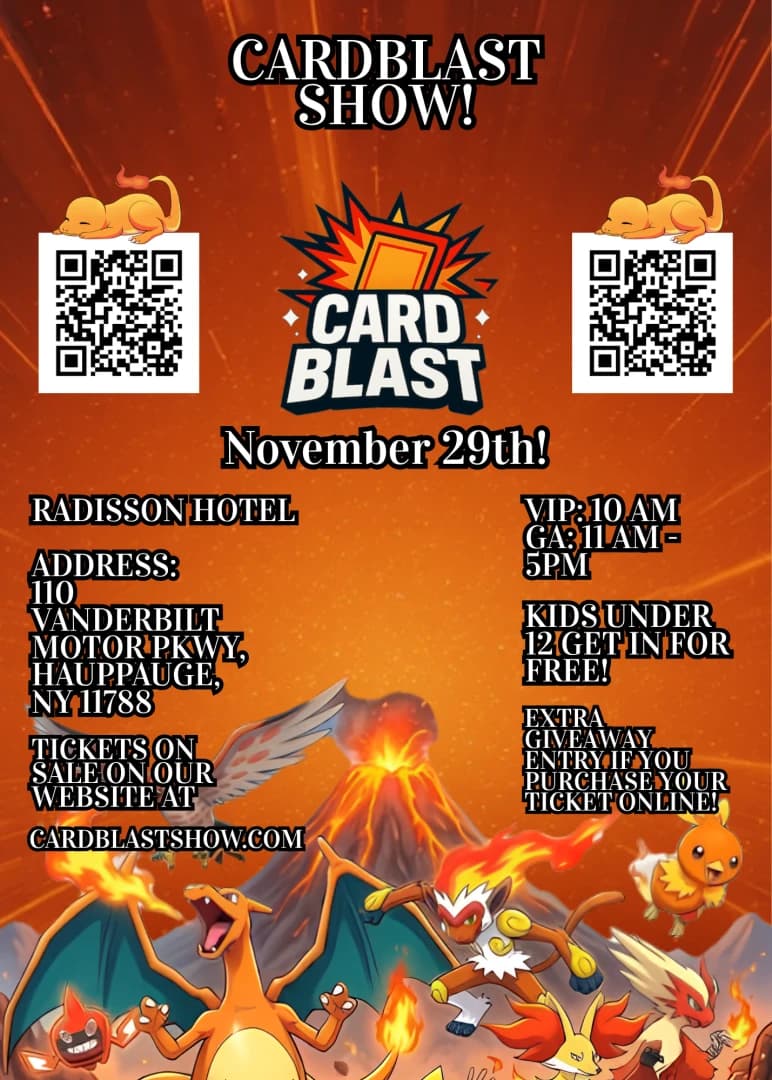 CardBlast Show! event poster — Hauppauge, NY