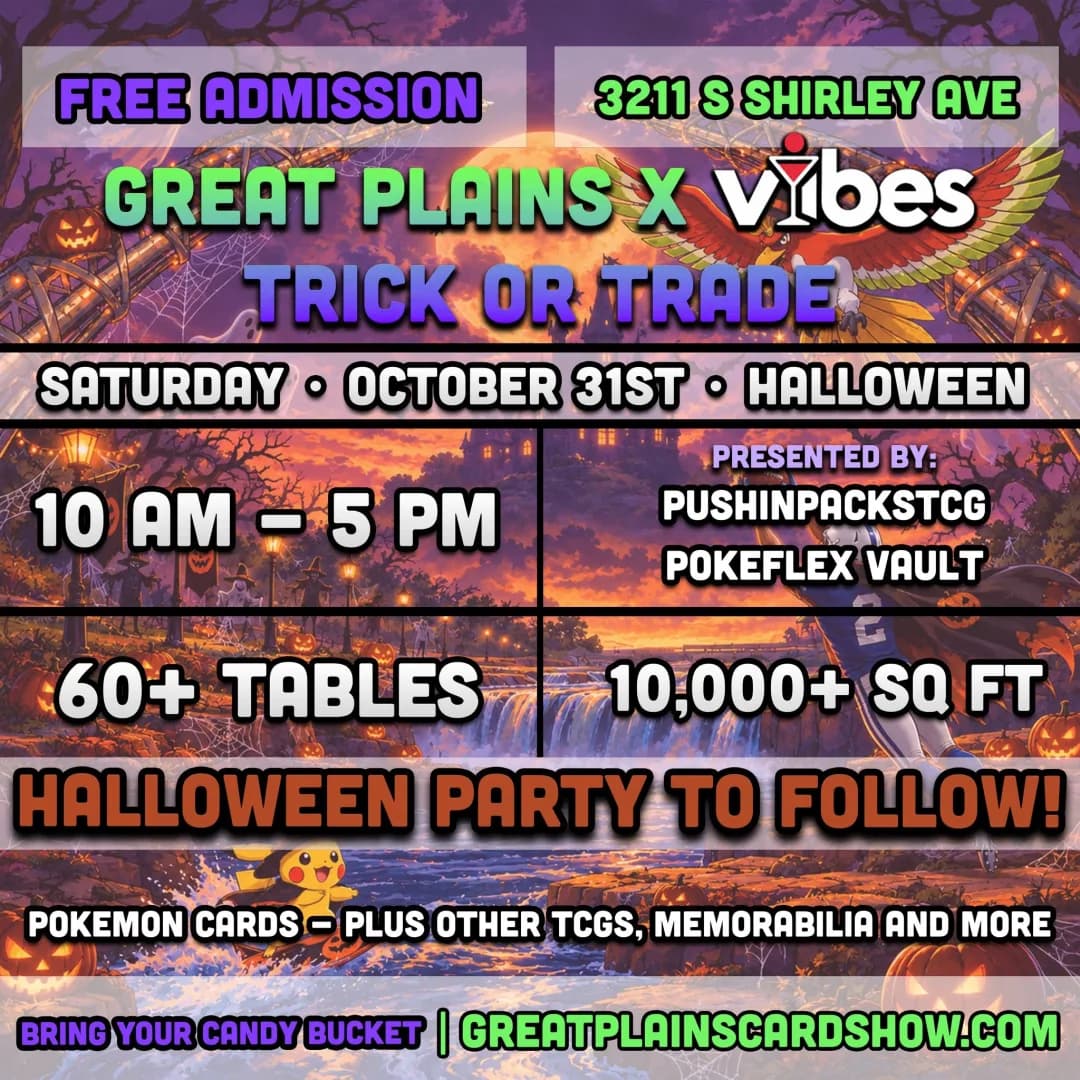 Great Plains x Vibes Trick or Trade event poster — Sioux Falls, SD