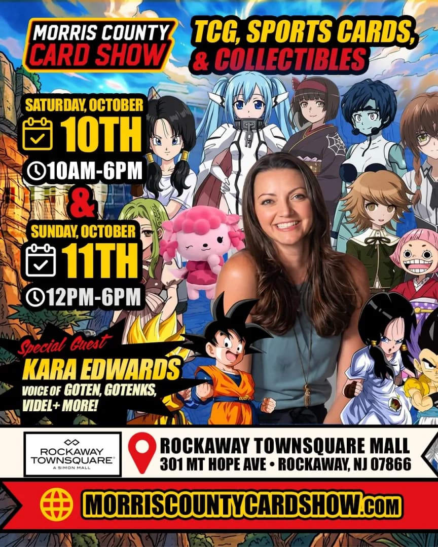 Morris County Card Show event poster — Rockaway, NJ