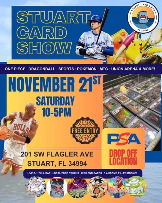 Stuart Card Show - November 21st event poster — Stuart, FL