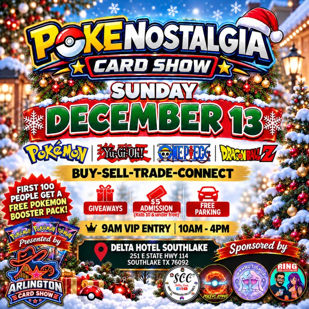 PokeNostalgia Card Show Southlake Presented by Arlington Card Show event poster — Southlake, TX