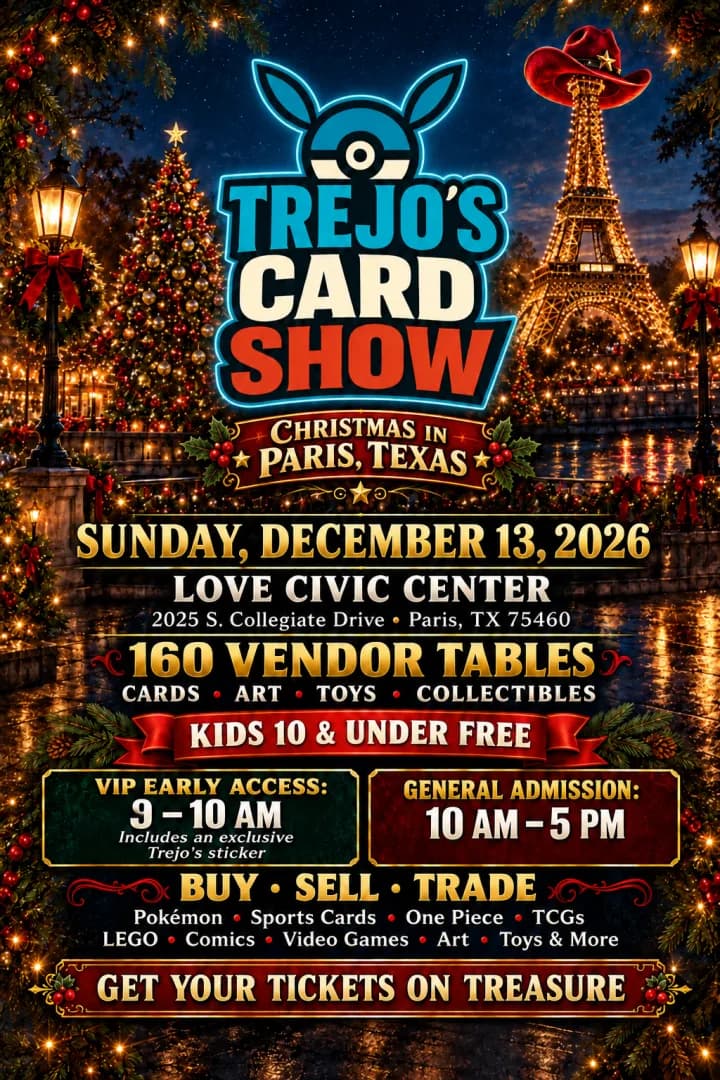 Trejo’s Card Show — Paris, TX event poster — Paris, TX