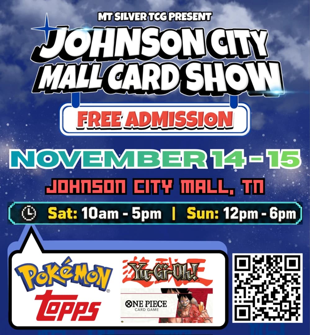 Johnson City Mall Card Show event poster — Johnson City, TN