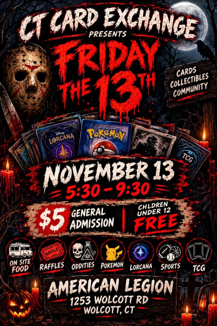 CT Card Exchange Card Show event poster — Wolcott, CT