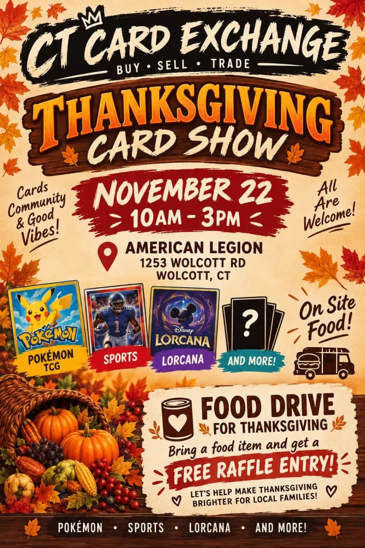 CT Card Exchange Card Show event poster — Wolcott, CT