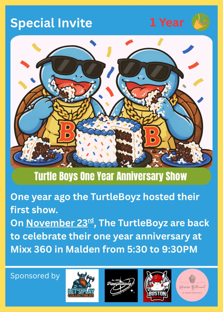 Turtle Boyz November Show event poster — Malden, MA
