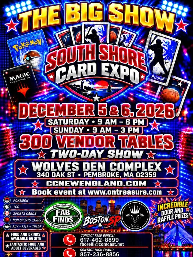 *THE BIG SHOW* SOUTH SHORE CARD EXPO event poster — Pembroke, MA