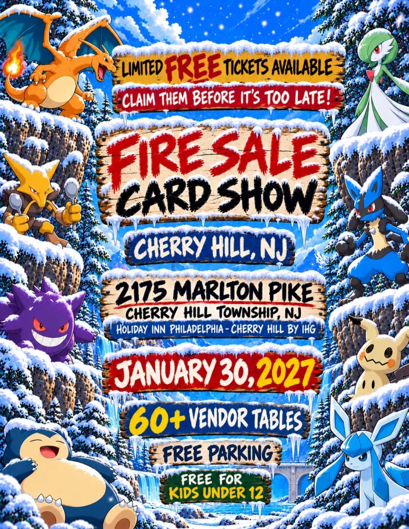 Fire Sale TCG Card Show event poster — Cherry Hill Township, NJ