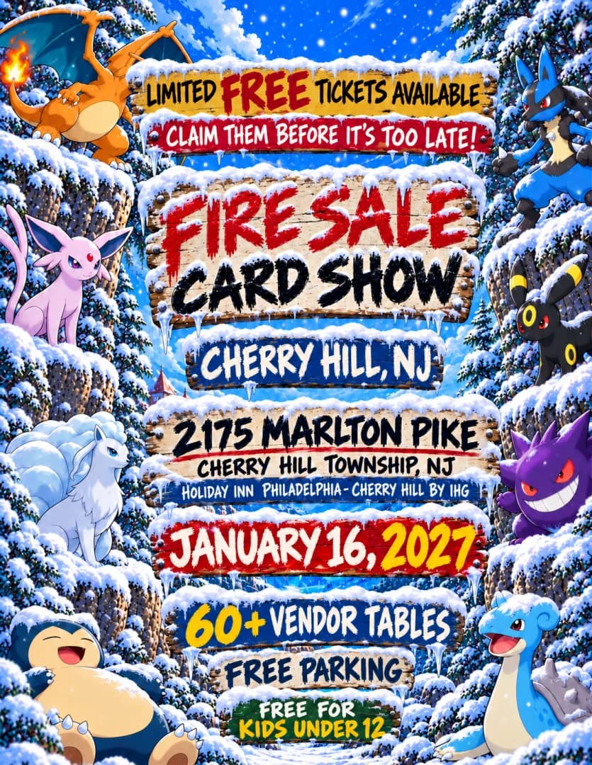 Fire Sale TCG Card Show event poster — Cherry Hill Township, NJ