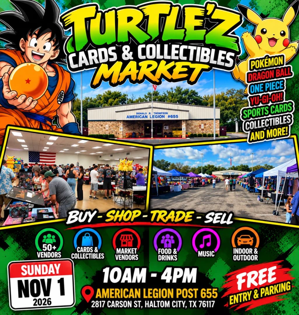 Turtle'z Cards and Collectibles Market event poster — Fort Worth, TX