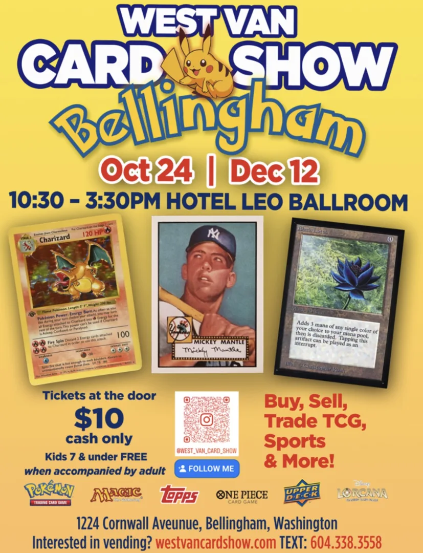 West Van Card Show  event poster — Bellingham, WA