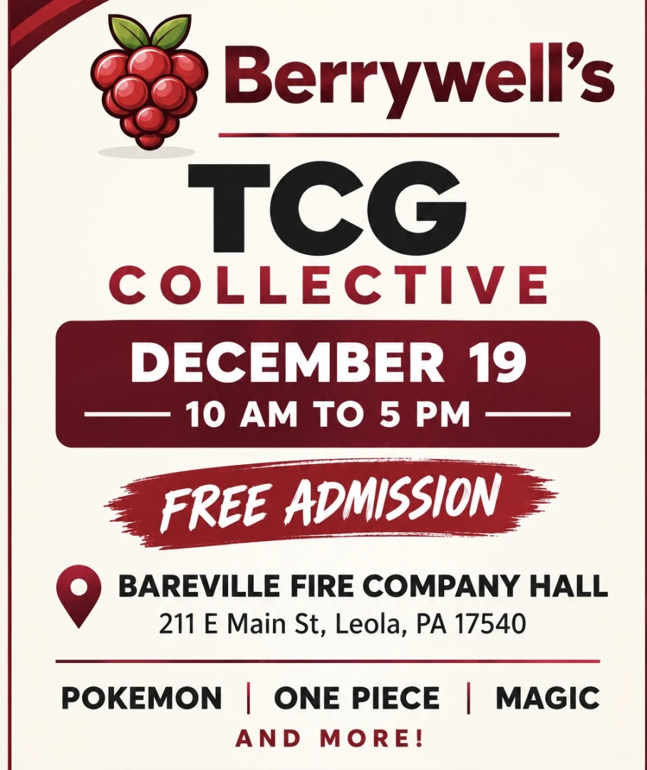 Berrywell’s TCG Collective event poster — Leola, PA