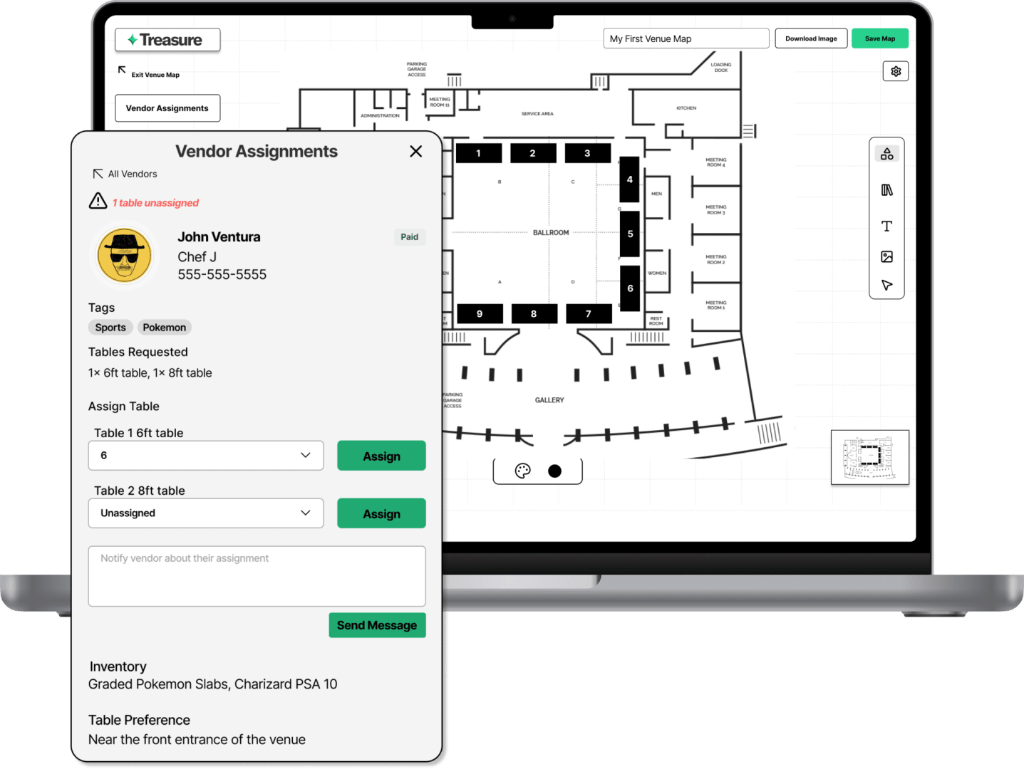 Vendor management interface